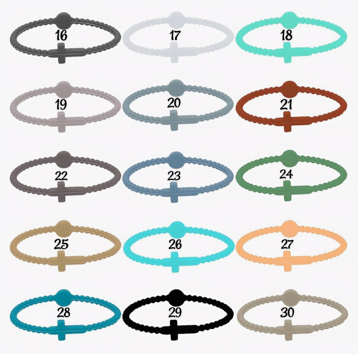 Silicone Cross Bracelet